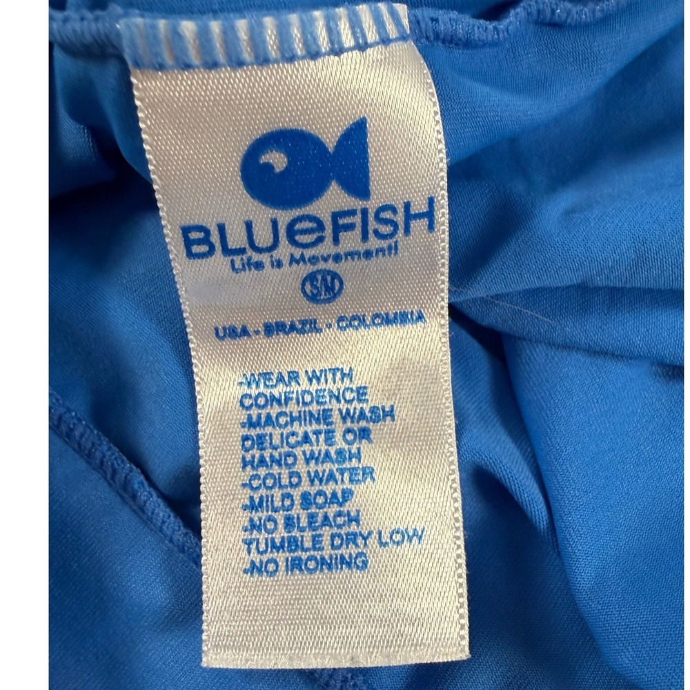 Bluefish Activewear Blue Strappy T-Back Tank Top Athletic Camisole Size S/M - Picture 6 of 6